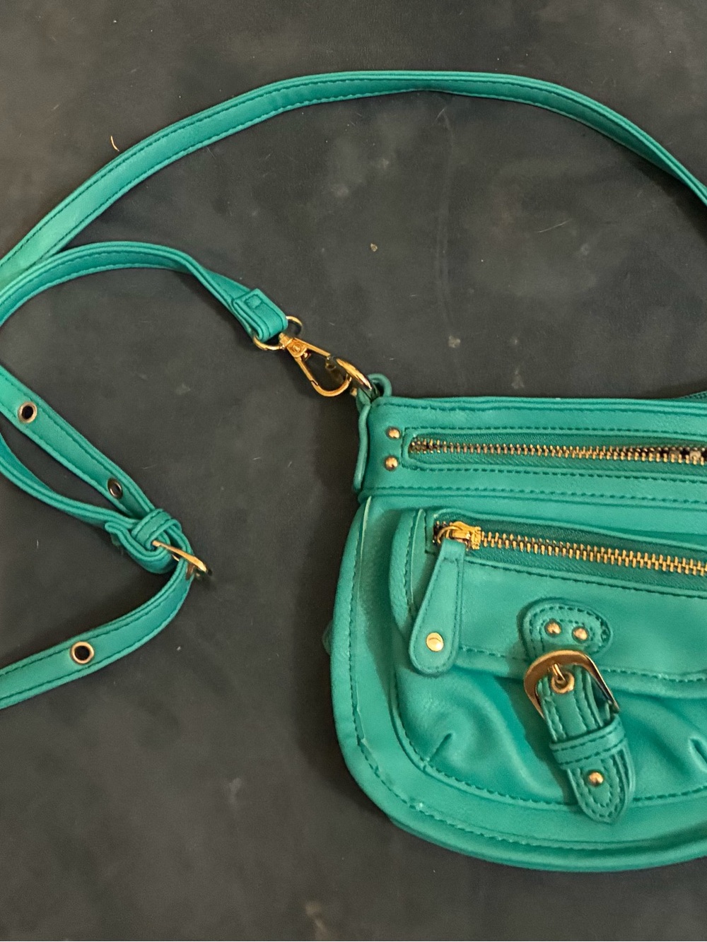 Teal Crossbody Shoulder Bag - Women's Elegant Everyday Purse